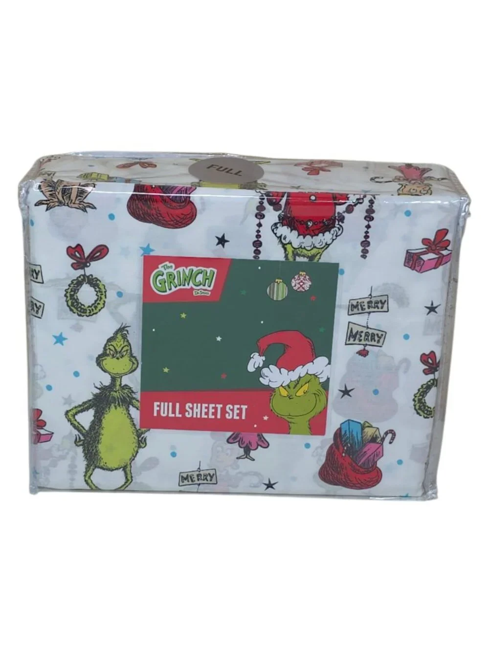 The Grinch Full Double Sheet Set 100% Cotton Cindy-Lou Who Christmas Holiday